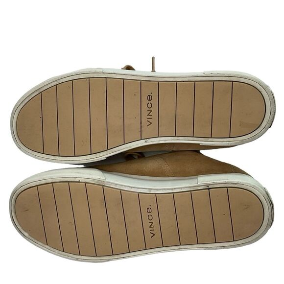 Vince Tan Suede Platform Low Top Sneakers Size 8.5 - Picture 9 of 14
